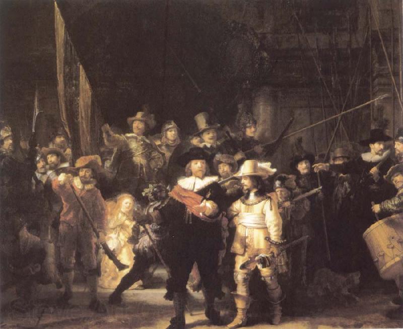 REMBRANDT Harmenszoon van Rijn The Company of Frans Banning Cocq and Willem van Ruytenburch also Known as the Night Watch